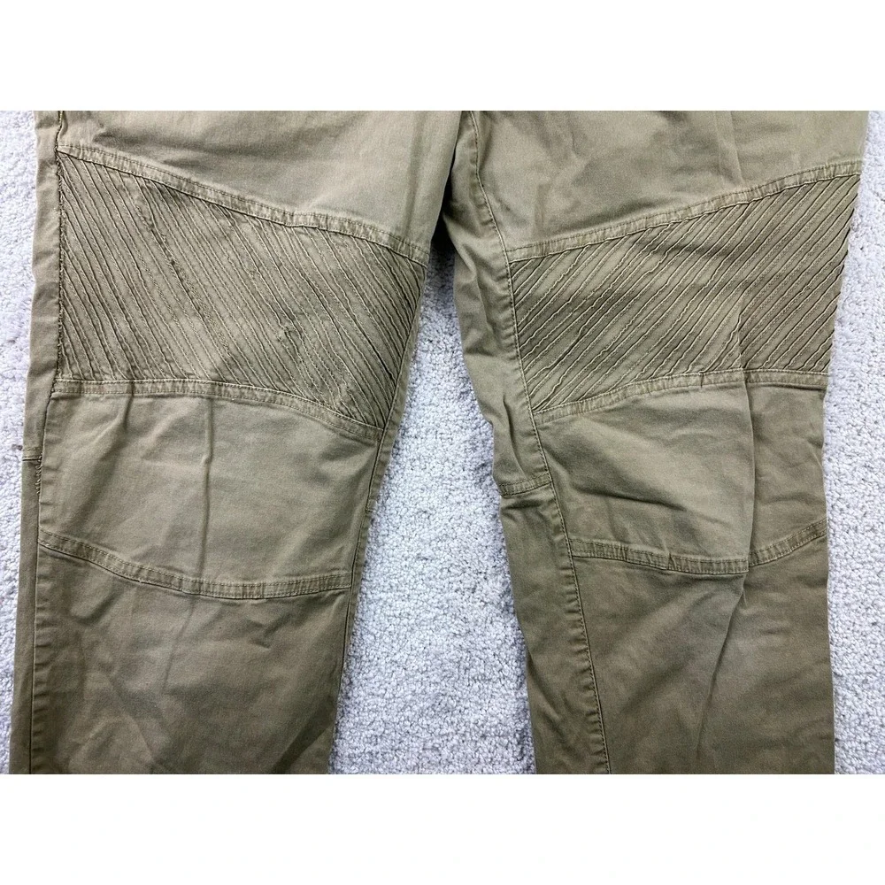 Ocean‎ Current Pants Mens XL Khaki Jogger Drawstring Moto Biker Stretch Casual